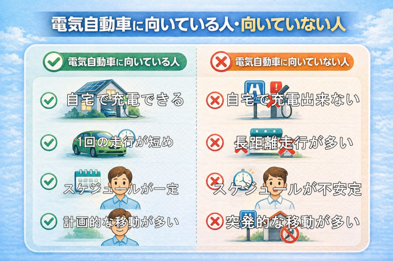 電気自動車　向いている人　そうでない人