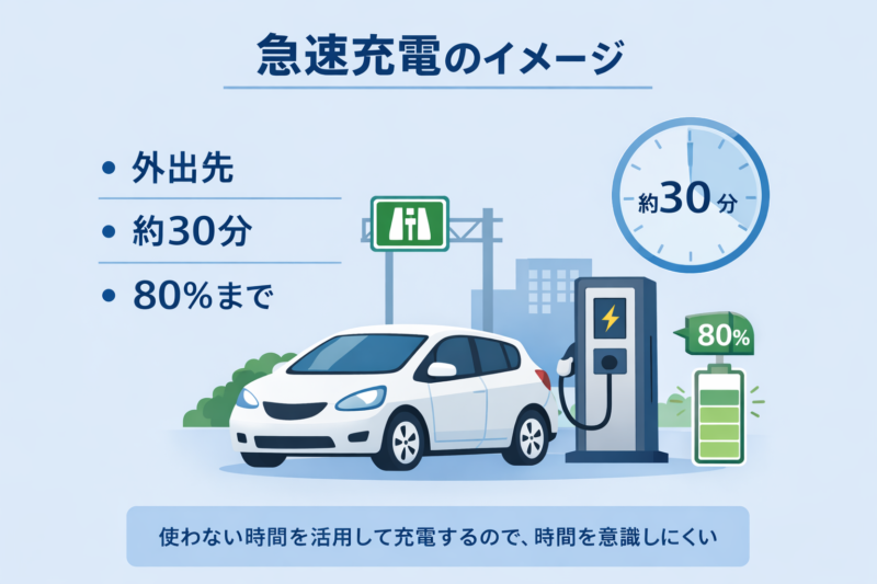 電気自動車　急速充電　イメージ