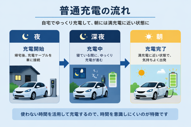 普通充電の流れ　解説