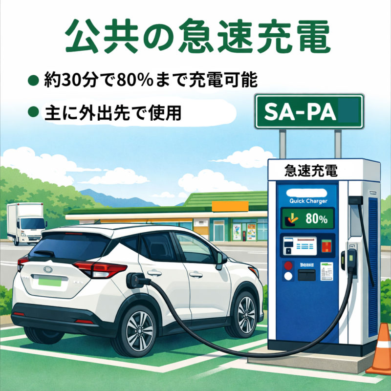 電気自動車 急速充電イメージ