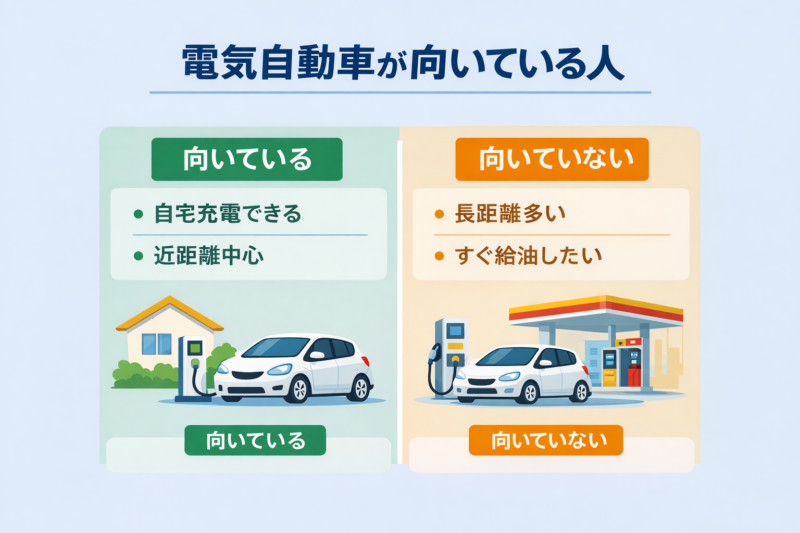 電気自動車　向いている人　そうでない人