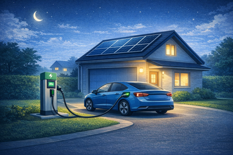 電気自動車　自宅充電