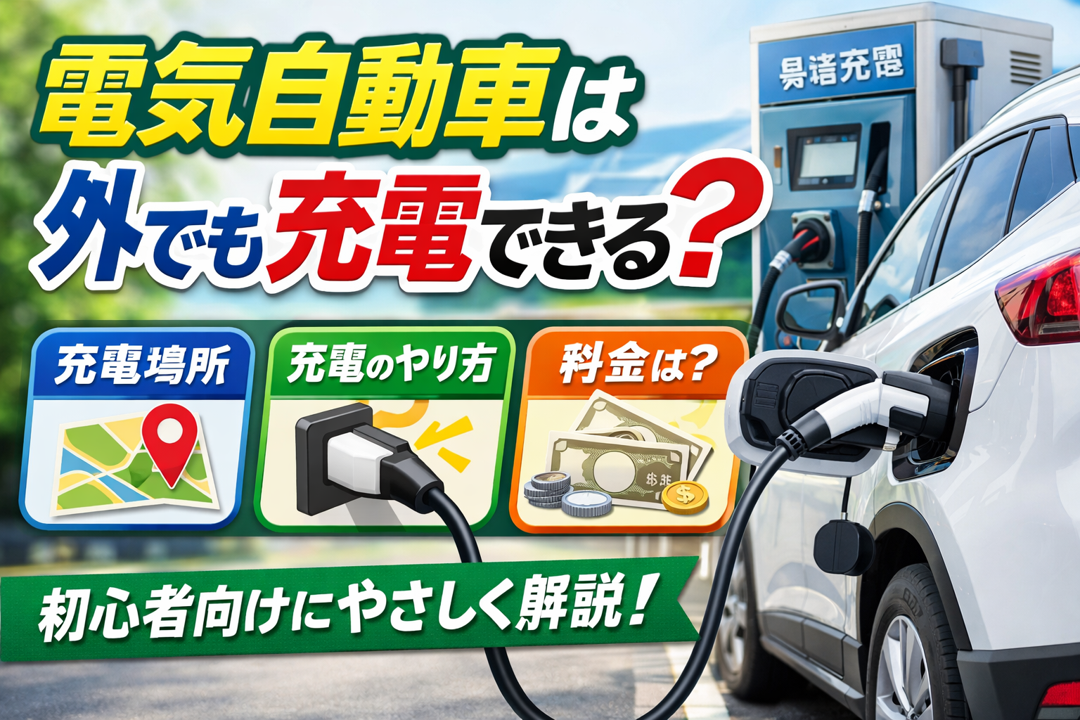 電気自動車　外出先充電