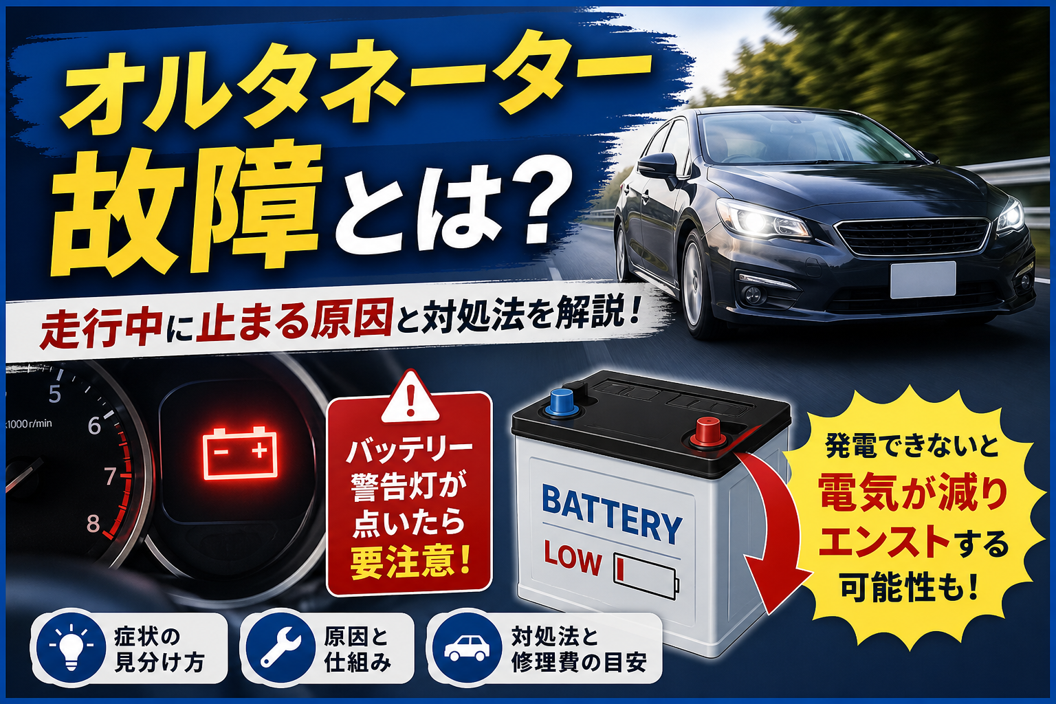 オルタネーターの故障とは？