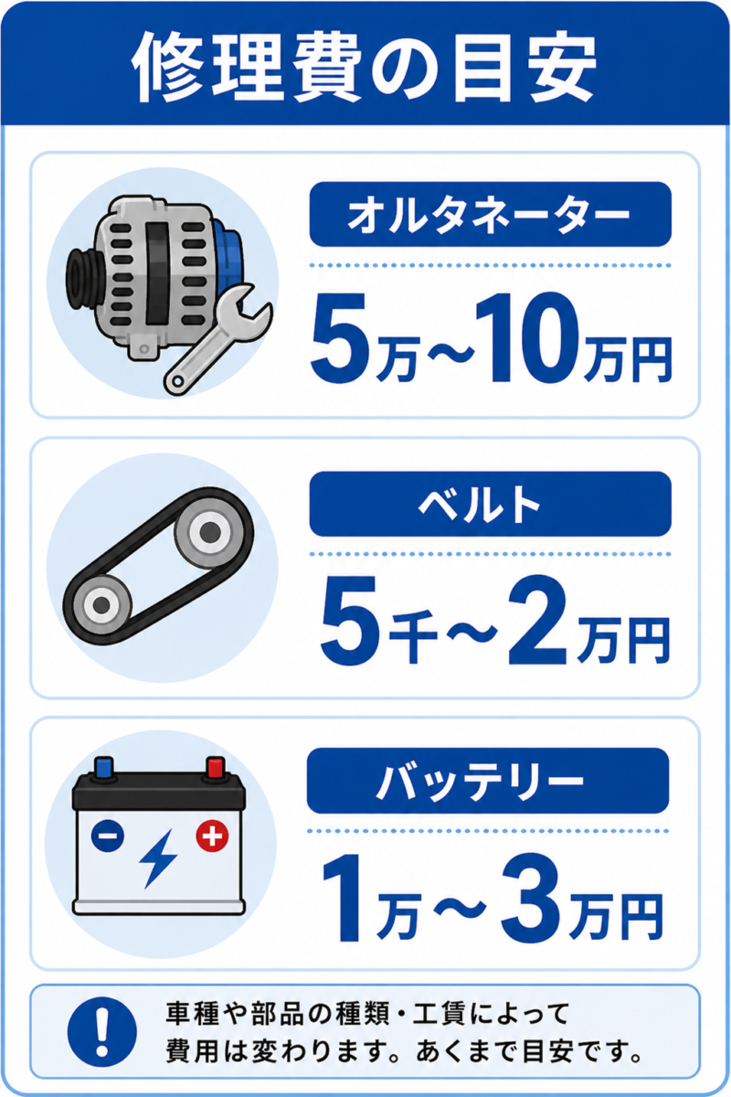 修理費用の目安