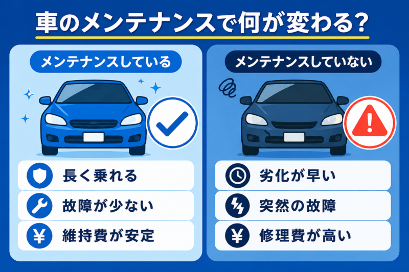 車のメンテナンスで何が変わる？