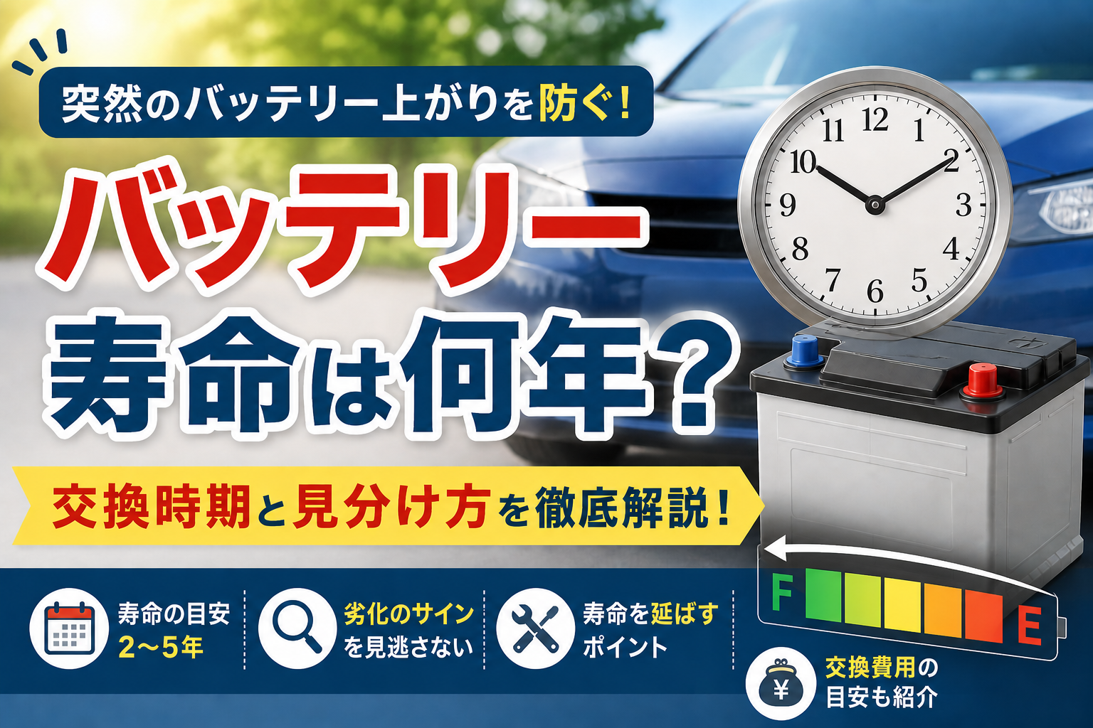 バッテリーの寿命は何年？